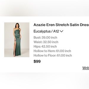Eucalyptus Azazie Bridesmaids Dress